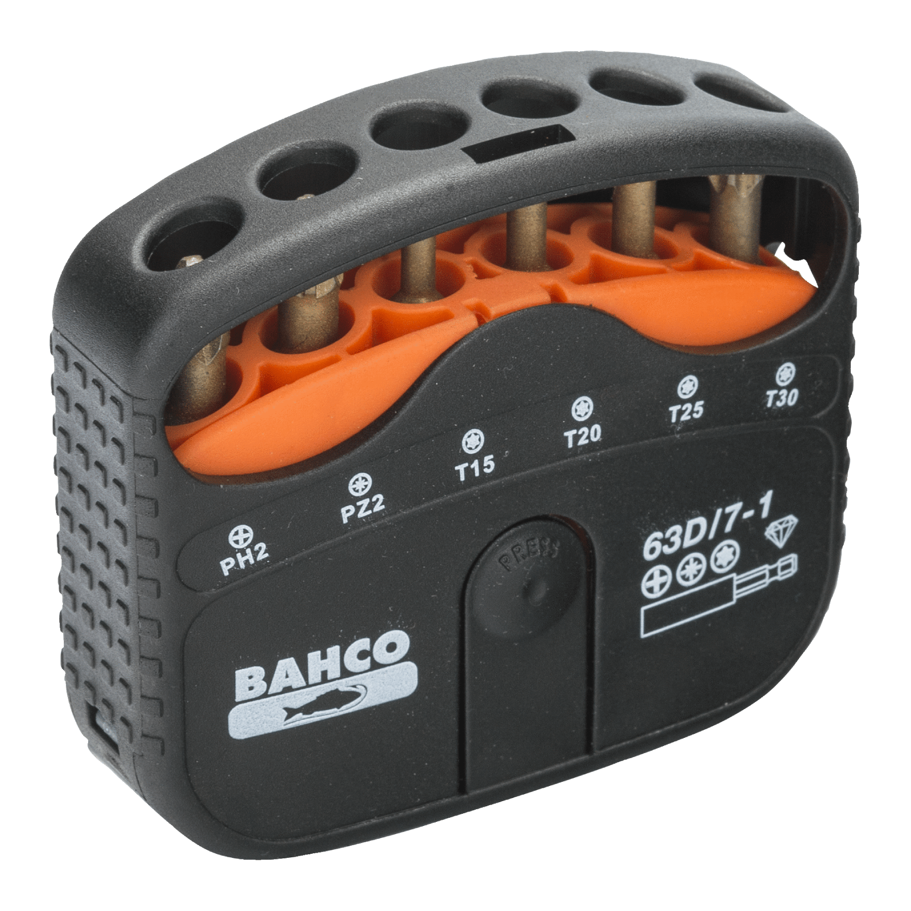 Bahco 63D/7-1: Набор БИТ 7 шт 6 бит с алмазным покрытием и 1 державка
